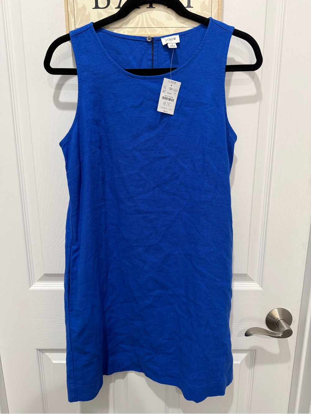J. Crew Sleeveless Royal Blue Shift Dress